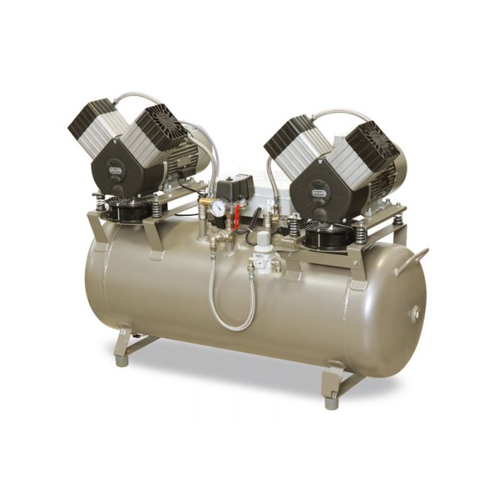 DK50 2x2V/110 S/M - Oil Free with soundproofing box, with membrane dryer, 4 surgery